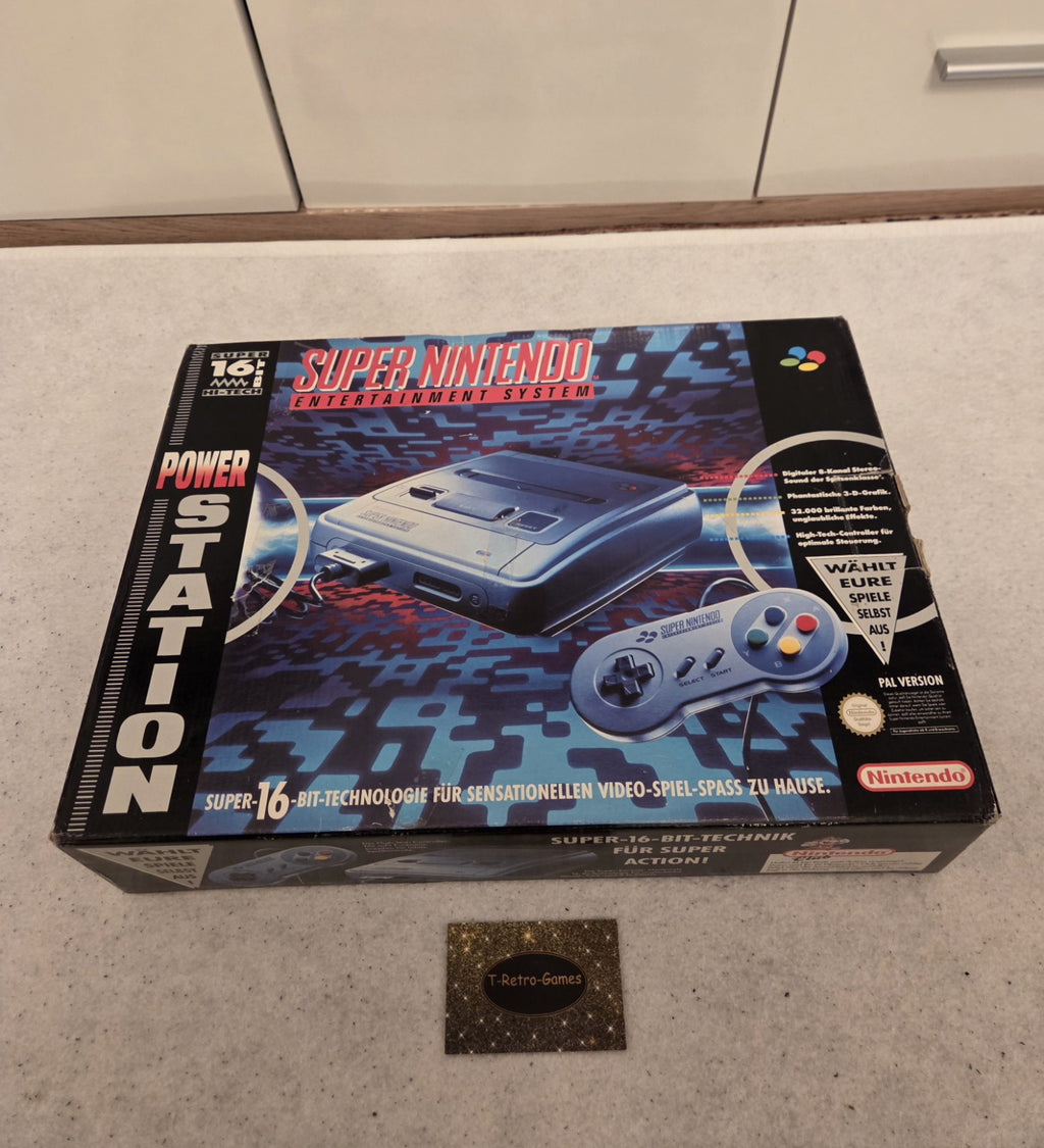 SNES Super Nintendo Power Station Konsole Console NOE OVP - T-Retro-Games 