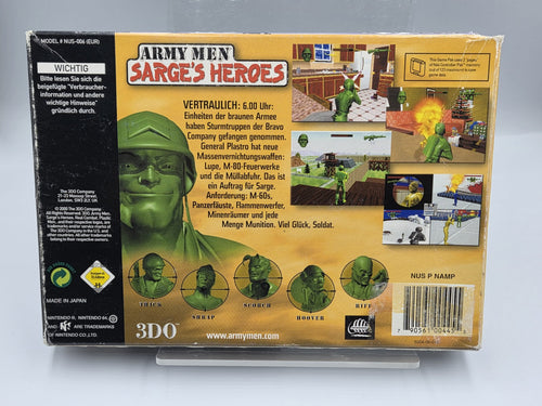 N64 Nintendo 64 Army Men Sarge's Heroes mit OVP und Anleitung NOE - T-Retro-Games 
