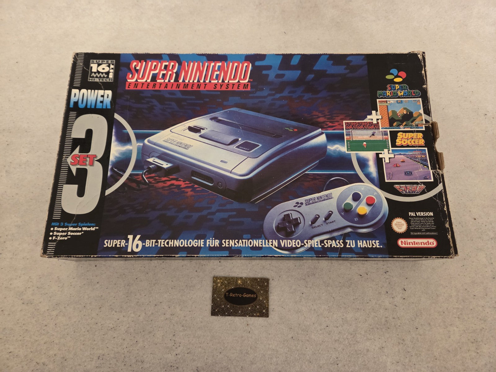 SNES Super Nintendo Power Set 3 Konsole Console NOE OVP 3 Spiele - T-Retro-Games 