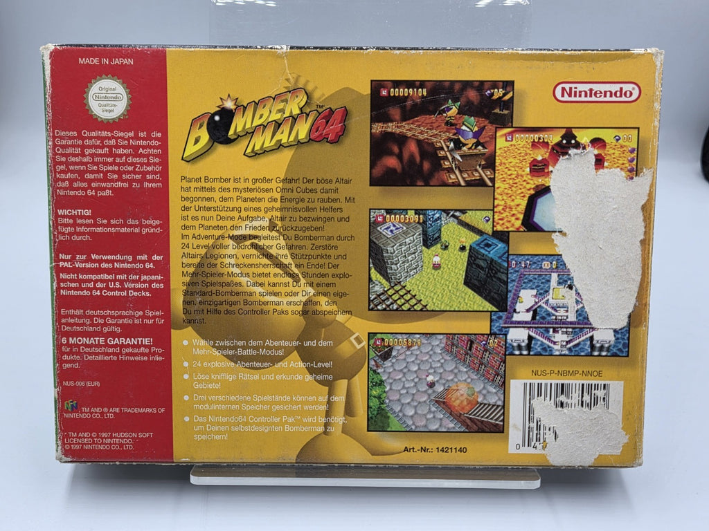 N64 Nintendo 64 Bomberman 64 mit OVP und Anleitung NOE - T-Retro-Games 