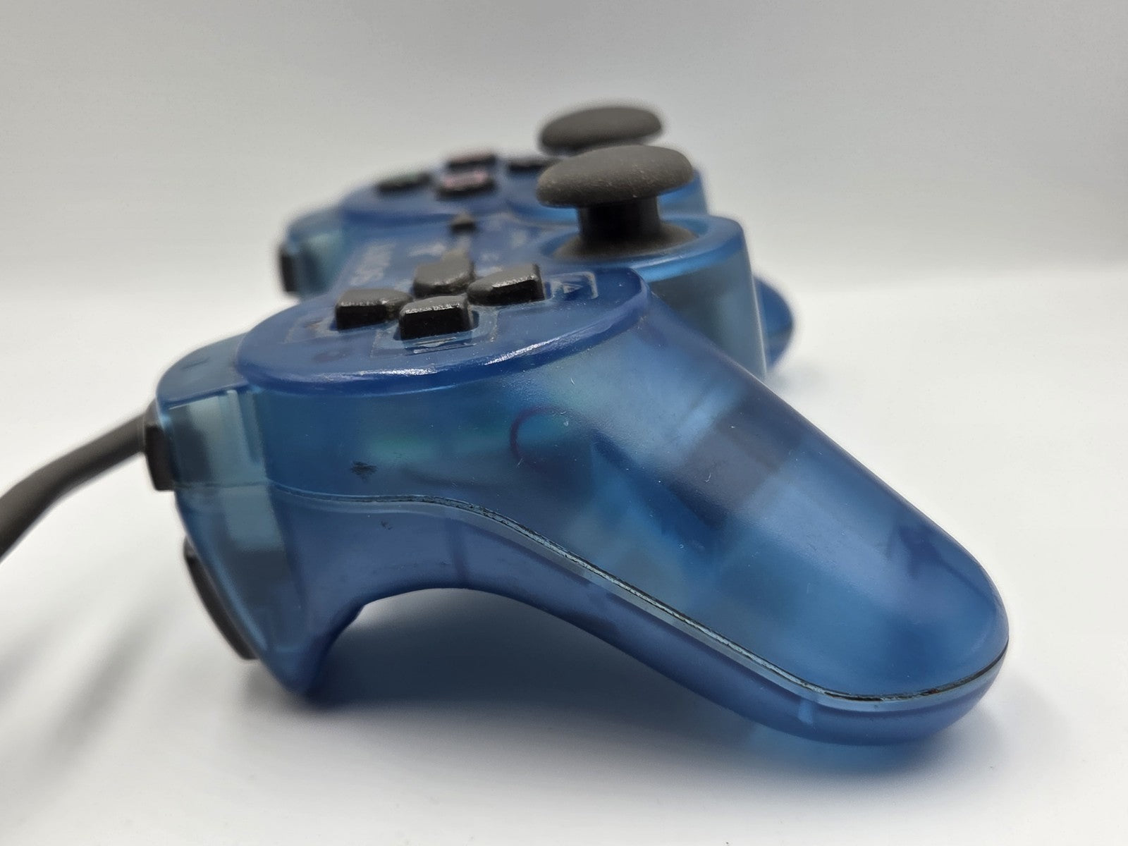 PS1 Playstation 1 Dual-Shock Controller Joystick Transparent Blau SCPH-1200 - T-Retro-Games 