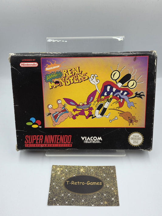 SNES Super Nintendo Aaahh!!! Real Monsters mit OVP und Anleitung EUR