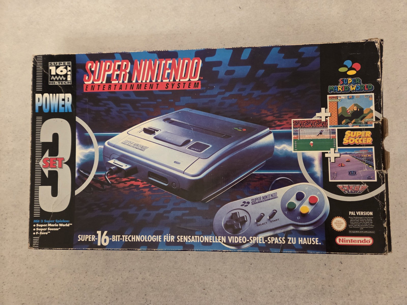 SNES Super Nintendo Power Set 3 Konsole Console NOE OVP 3 Spiele - T-Retro-Games 