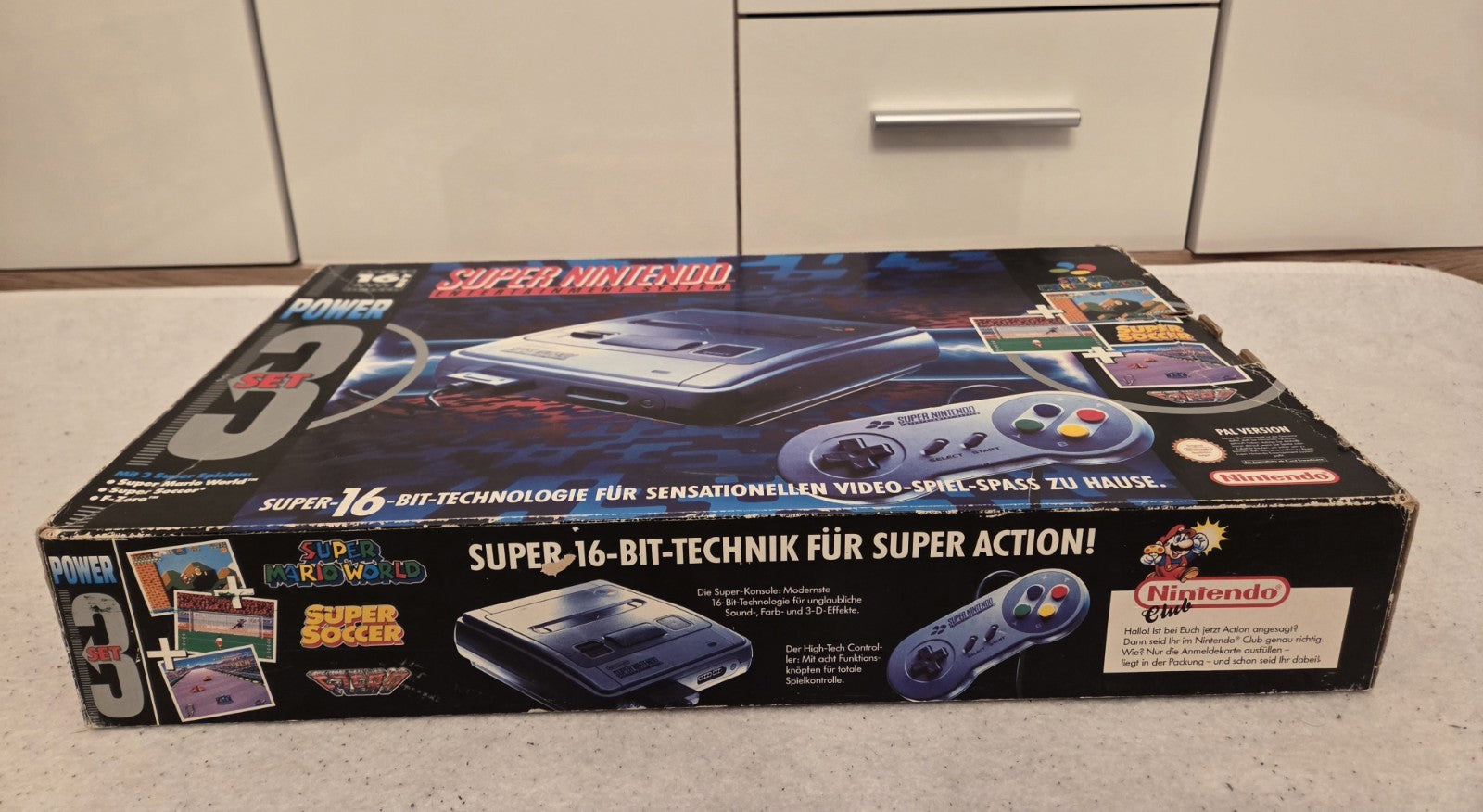 SNES Super Nintendo Power Set 3 Konsole Console NOE OVP 3 Spiele - T-Retro-Games 