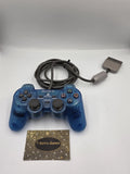 PS1 Playstation 1 Dual-Shock Controller Joystick Transparent Blau SCPH-1200 - T-Retro-Games 