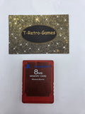 PS2 Sony Playstation 2 Memory Card Red Rot 8MB