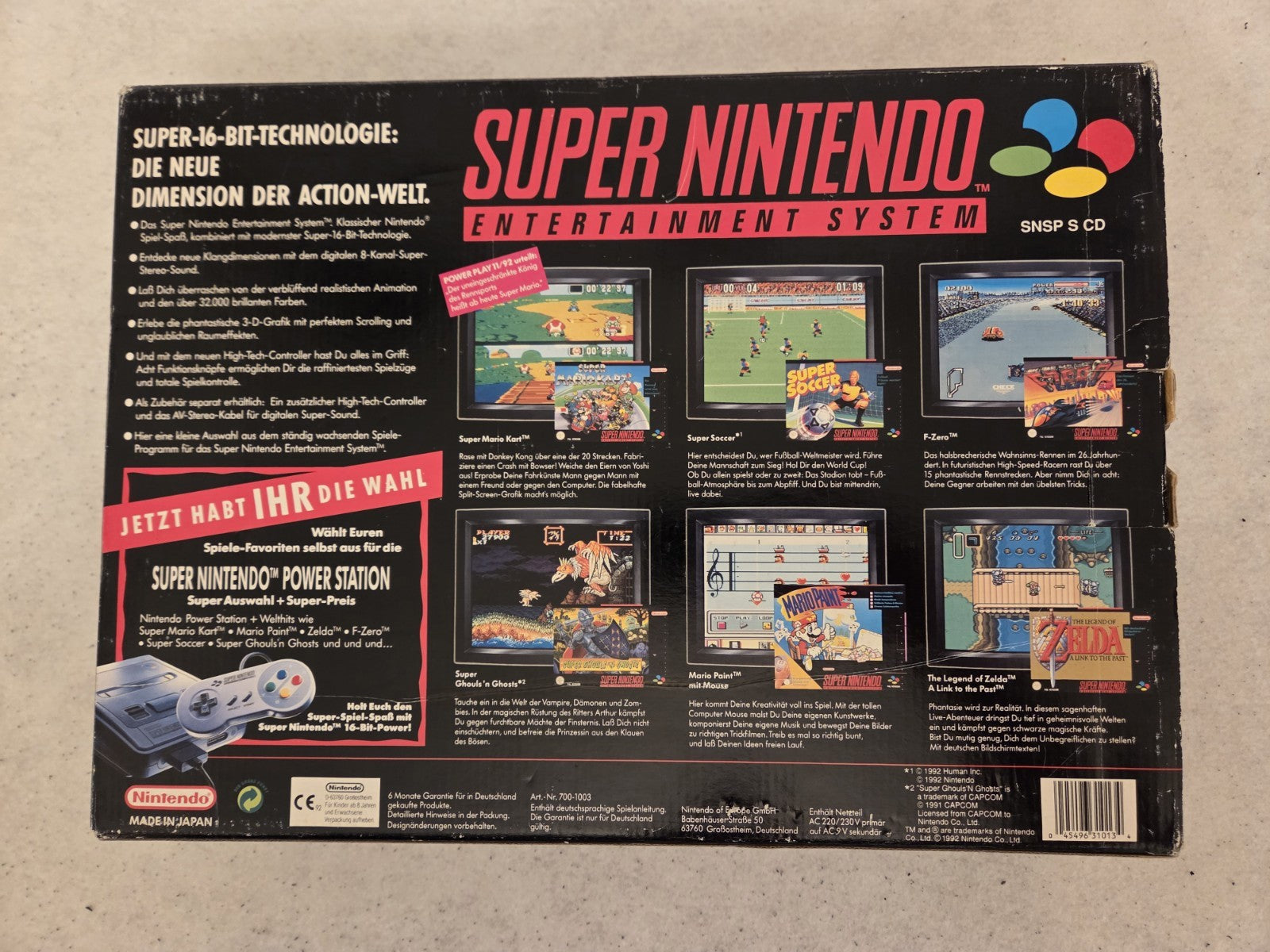 SNES Super Nintendo Power Station Konsole Console NOE OVP - T-Retro-Games 
