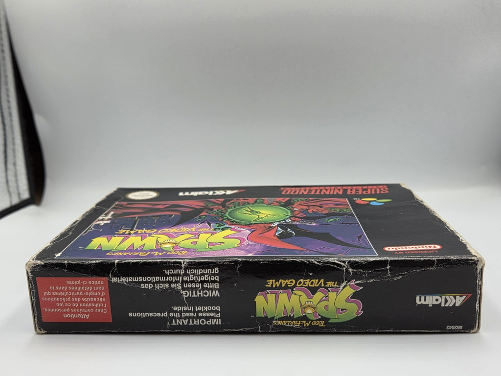 SNES Super Nintendo Todd McFarlane's Spawn mit OVP und Anleitung EUR - T-Retro-Games 