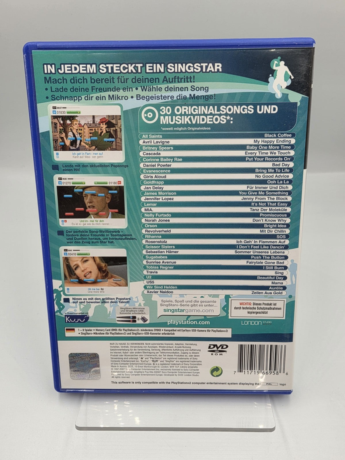 PS2 Playstation 2 Singstar Pop Hits mit OVP und Anleitung Deutsch - T-Retro-Games 