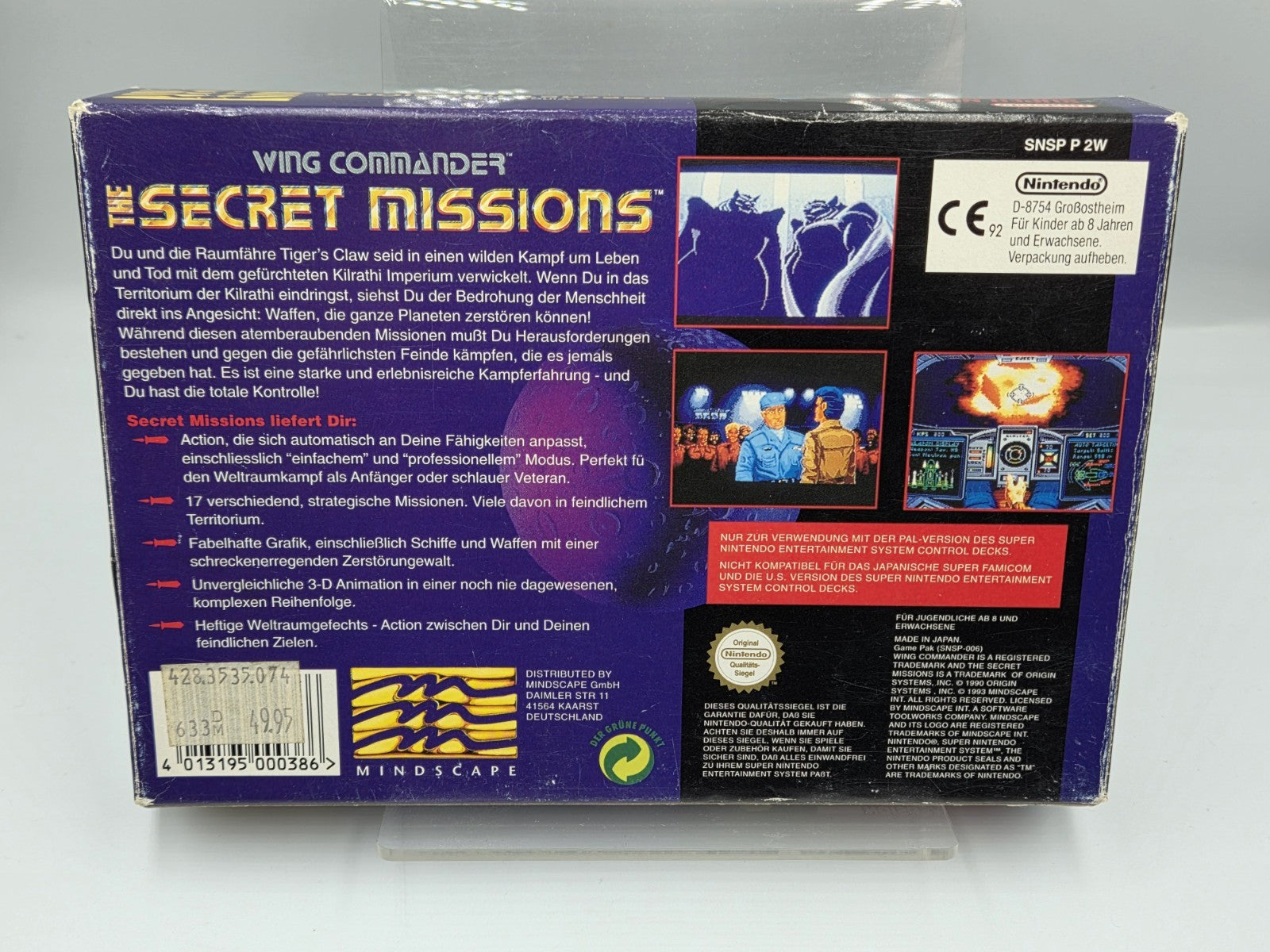 SNES Super Nintendo Wing Commander The Secret Missions mit OVP und Anleitung NOE - T-Retro-Games 