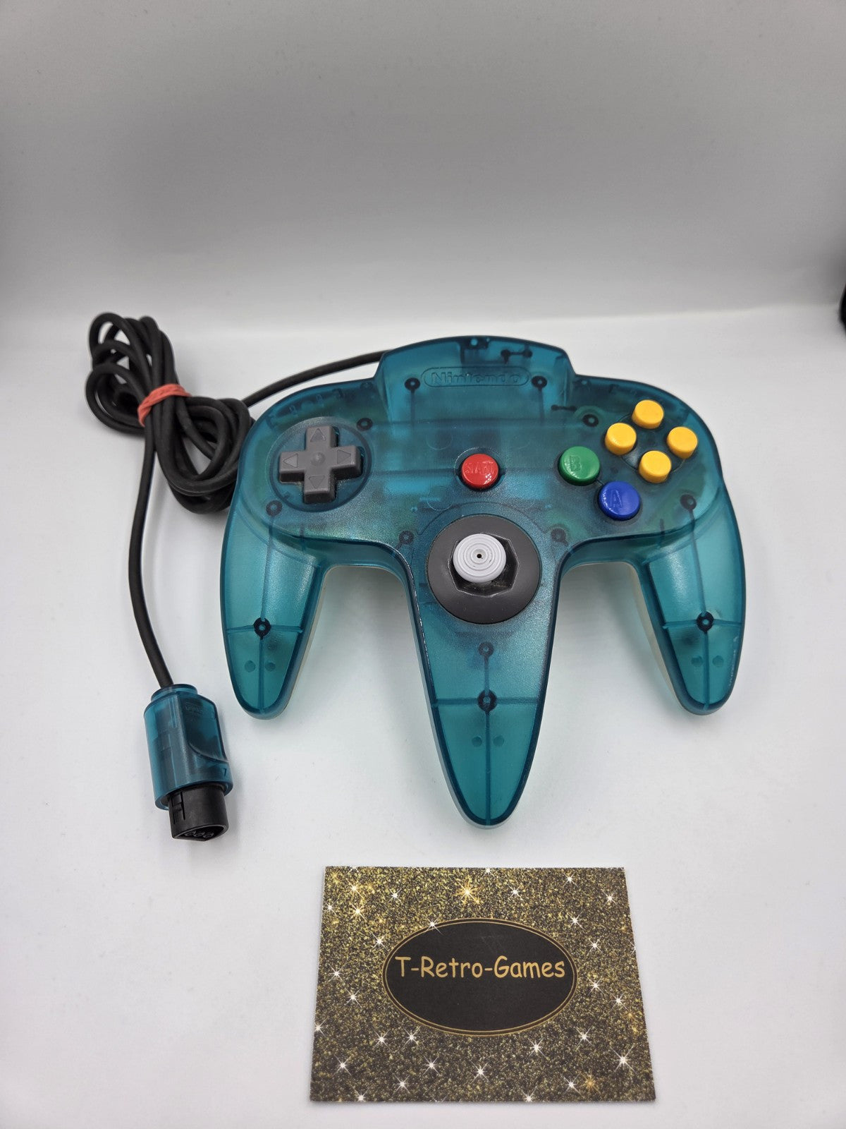 Nintendo 64 N64 Controller Clear Blue Transparent - T-Retro-Games 