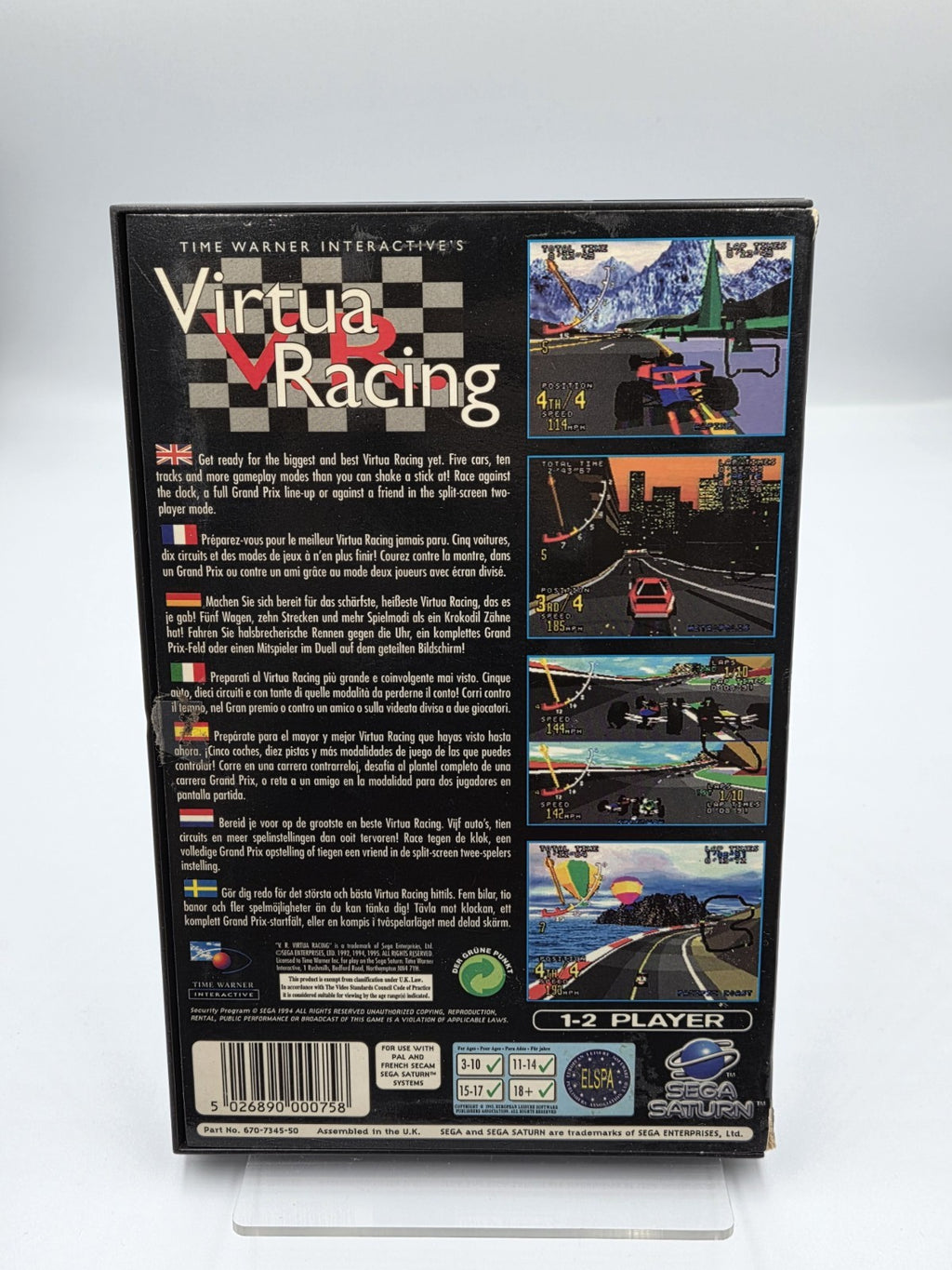 Sega Saturn Virtua Racing mit OVP und Anleitung Multi Language - T-Retro-Games 