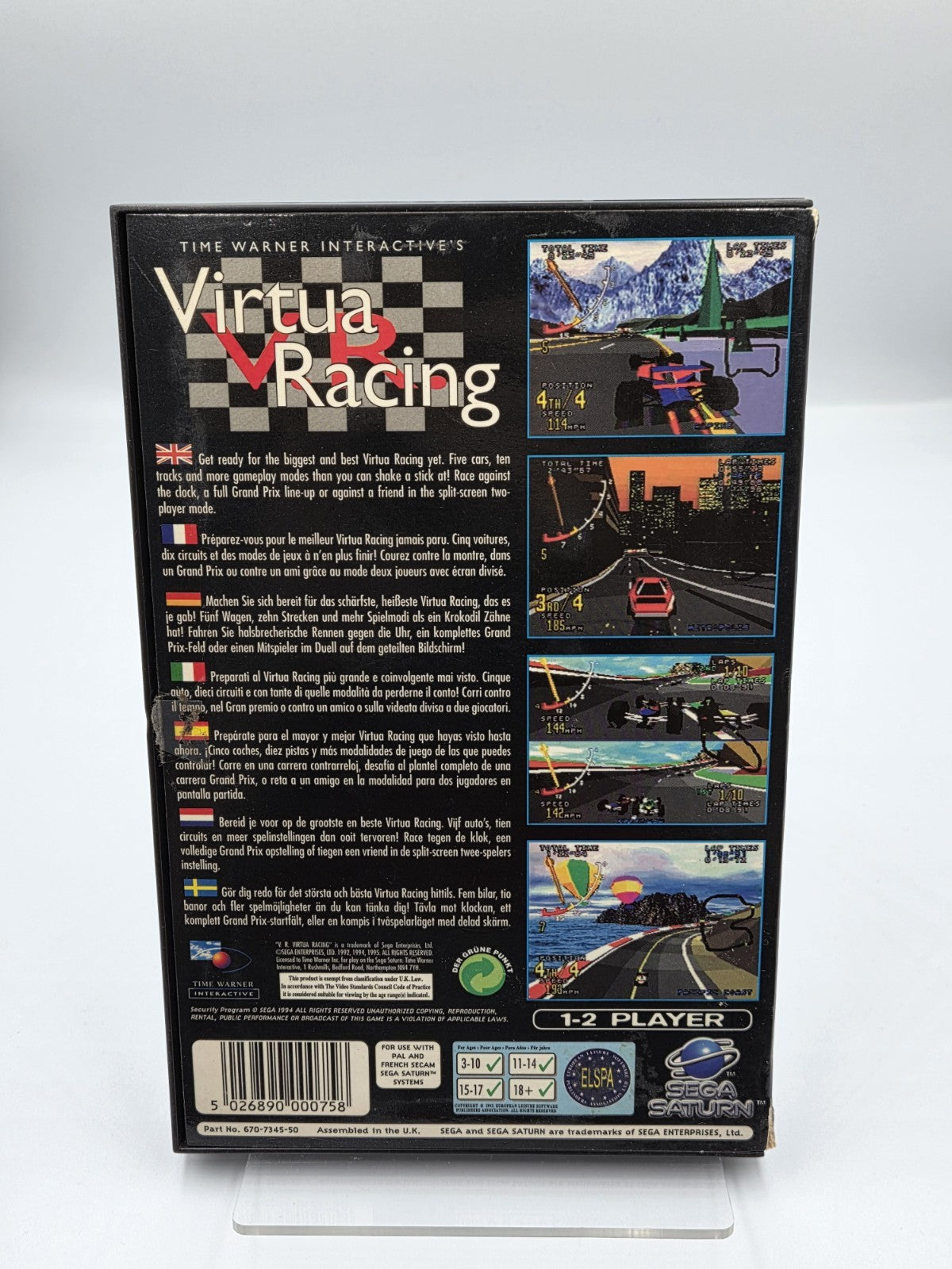 Sega Saturn Virtua Racing mit OVP und Anleitung Multi Language - T-Retro-Games 