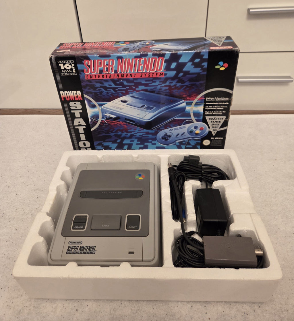 SNES Super Nintendo Power Station Konsole Console NOE OVP - T-Retro-Games 