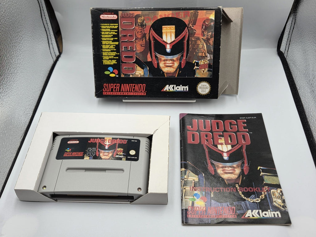 SNES Super Nintendo Judge Dredd mit OVP und Anleitung EUR - T-Retro-Games 