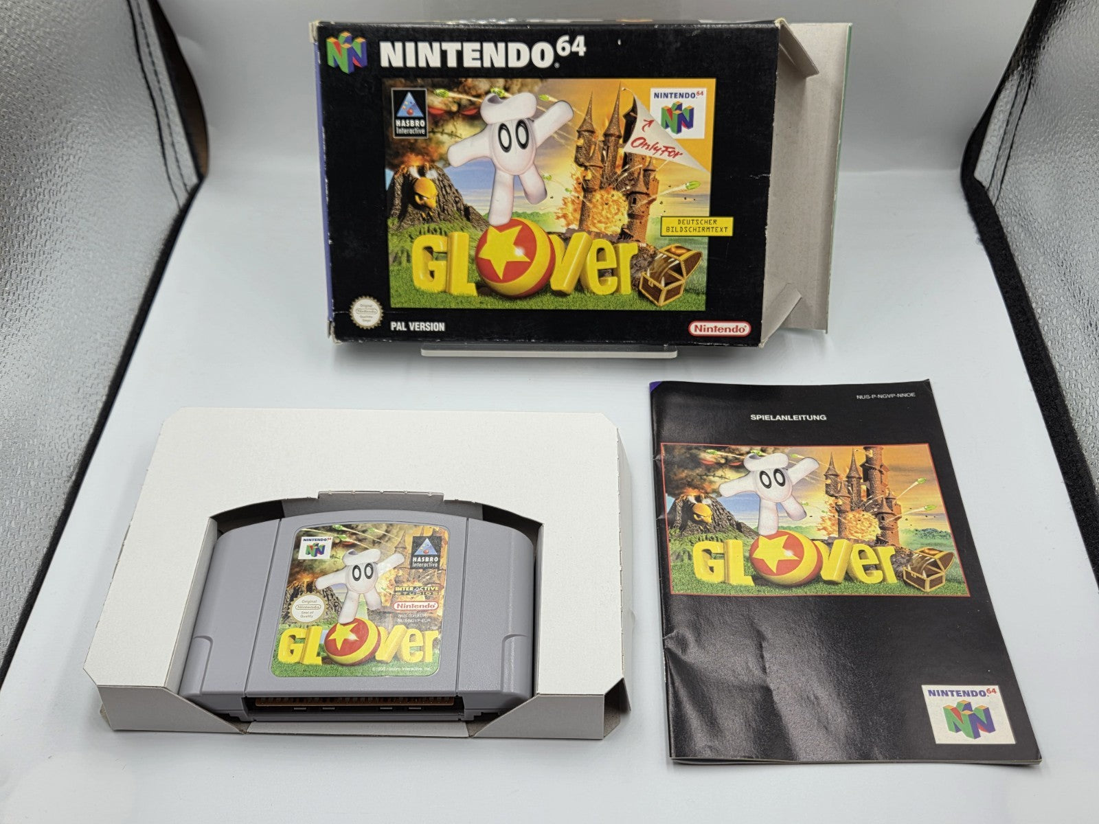 N64 Nintendo 64 Glover mit OVP und Anleitung NOE - T-Retro-Games 