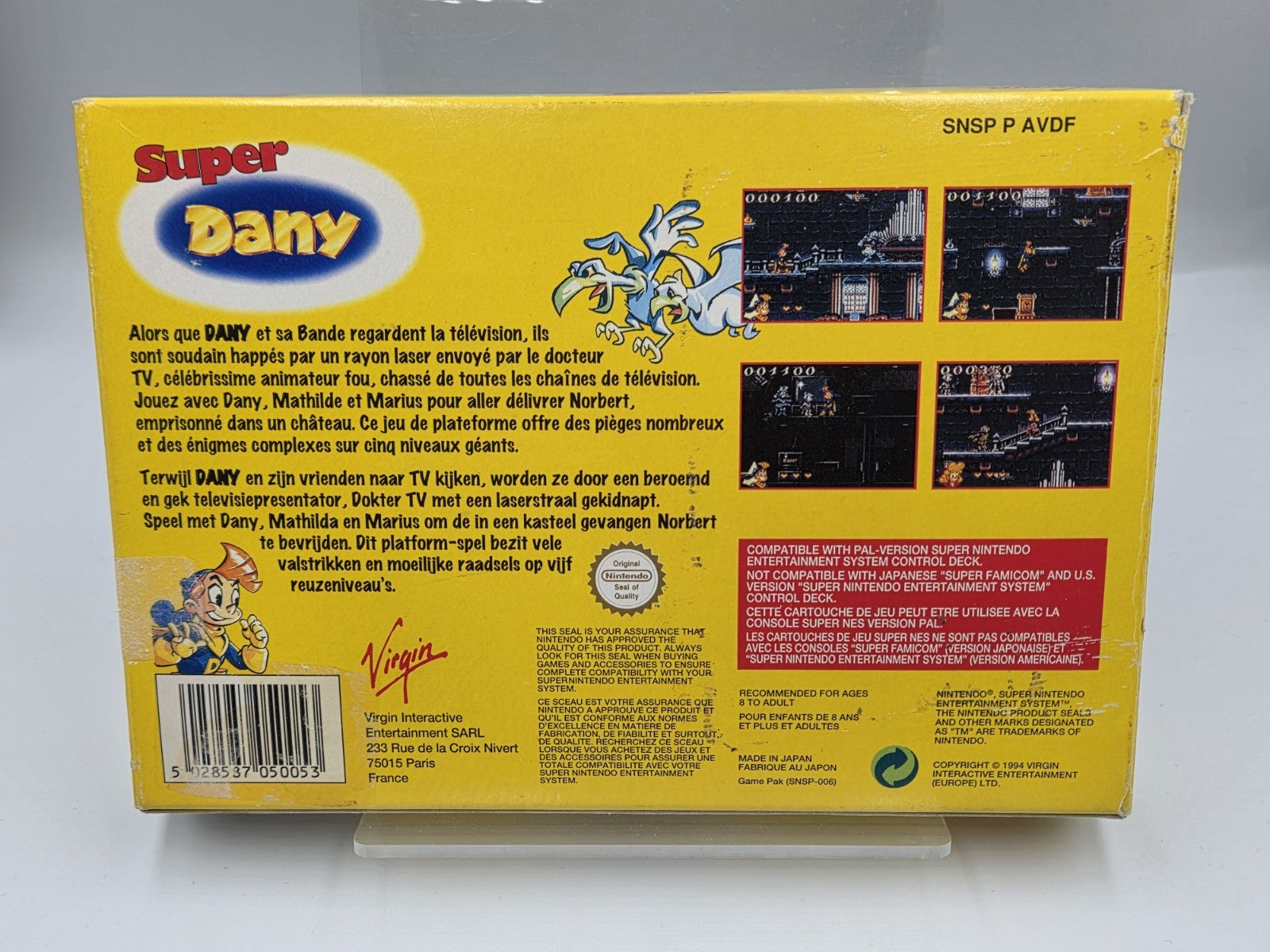 SNES Super Nintendo Super Dany mit OVP und Anleitung FAH - T-Retro-Games 