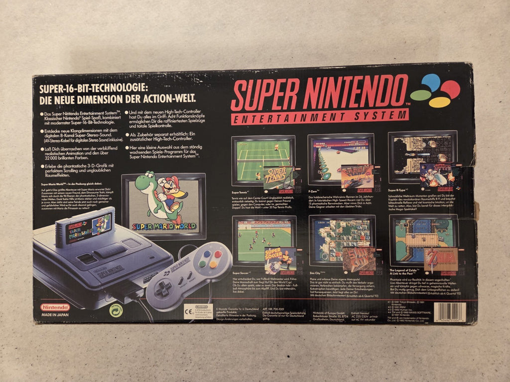 SNES Super Nintendo Super Mario World Bundle Konsole Console NOE OVP - T-Retro-Games 