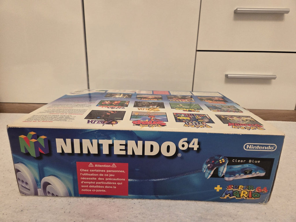 N64 Nintendo 64 Clear Blue Konsole Console OVP - T-Retro-Games 