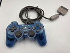 PS1 Playstation 1 Dual-Shock Controller Joystick Transparent Blau SCPH-1200 - T-Retro-Games 